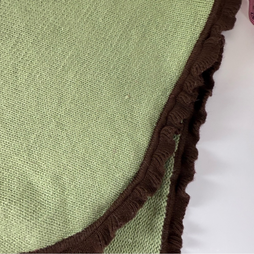 Storybook Knits Sweater Womens Large Green Floral Autumn Serenity Cardigan - Picture 5 of 11